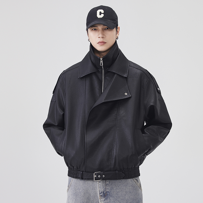 Streetwear Brand Vintage - Herfst Winter Leren Jas Mannen Streetwear