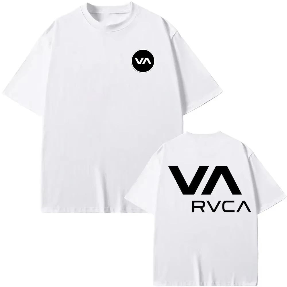 Streetwear Brand Tees - RVCA T-shirt Zwart T-shirt Zomer Katoenen