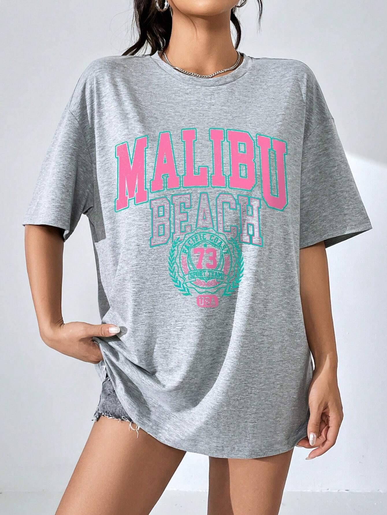 Malibu Strand Brief Print Prin - Streetwear Brand Tees recensie en prijs