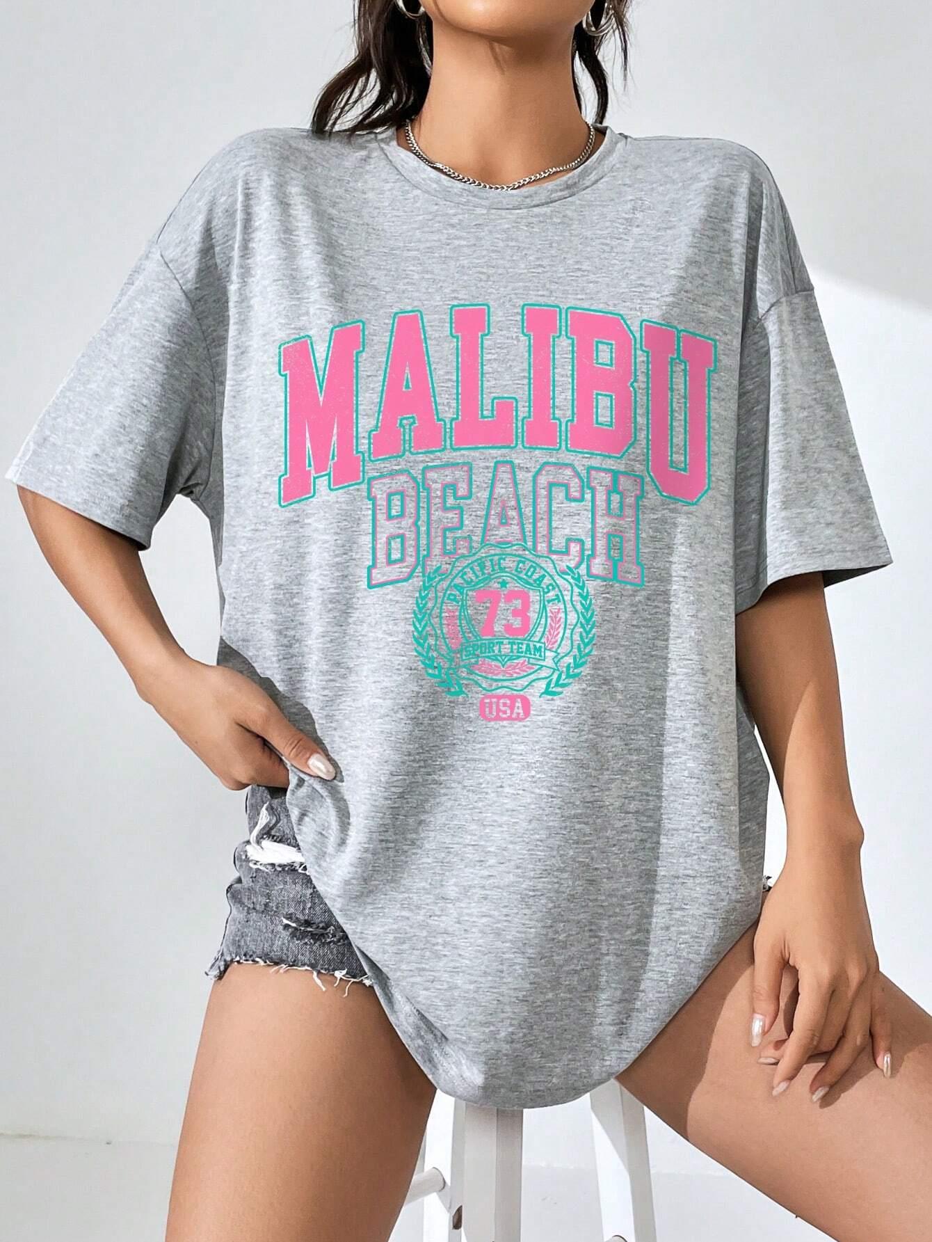 Malibu Strand Brief Print Prin - Streetwear Brand Tees recensie en prijs